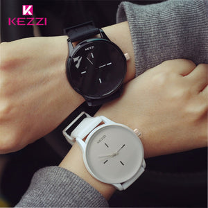 Kezzi Brand Waterproof Black White Couple Watches