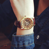 Fashion Transparent Hollow Quartz Wrist Watch Hot Roman