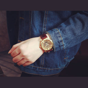 Fashion Transparent Hollow Quartz Wrist Watch Hot Roman