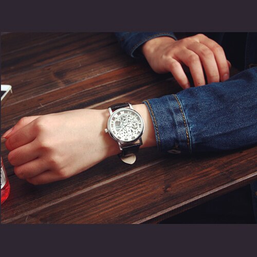 Fashion Transparent Hollow Quartz Wrist Watch Hot Roman