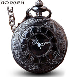 Antique Steampunk Charm Black Quartz Necklace