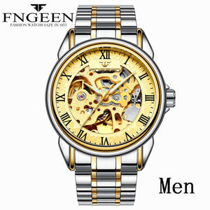 Couple Watches Top Brand Steel Mechanical Wrist Watch