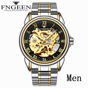 Couple Watches Top Brand Steel Mechanical Wrist Watch