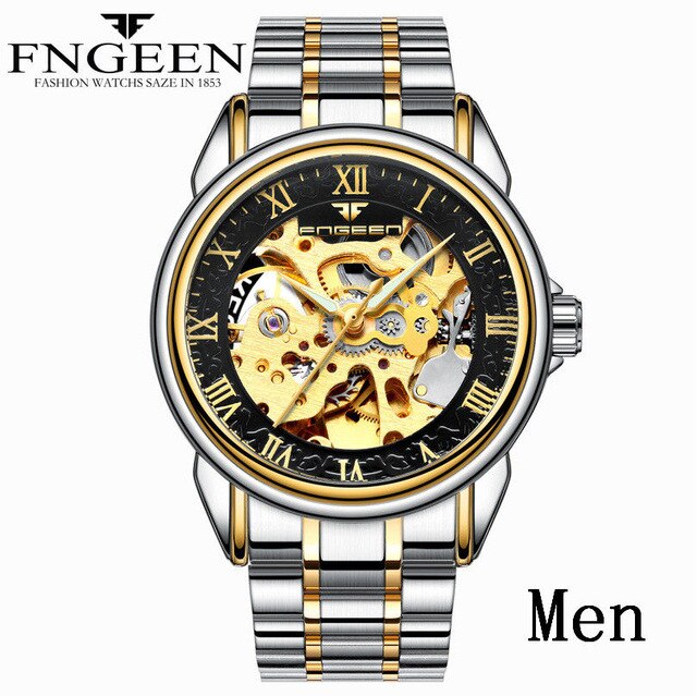 Couple Watches Top Brand Steel Mechanical Wrist Watch