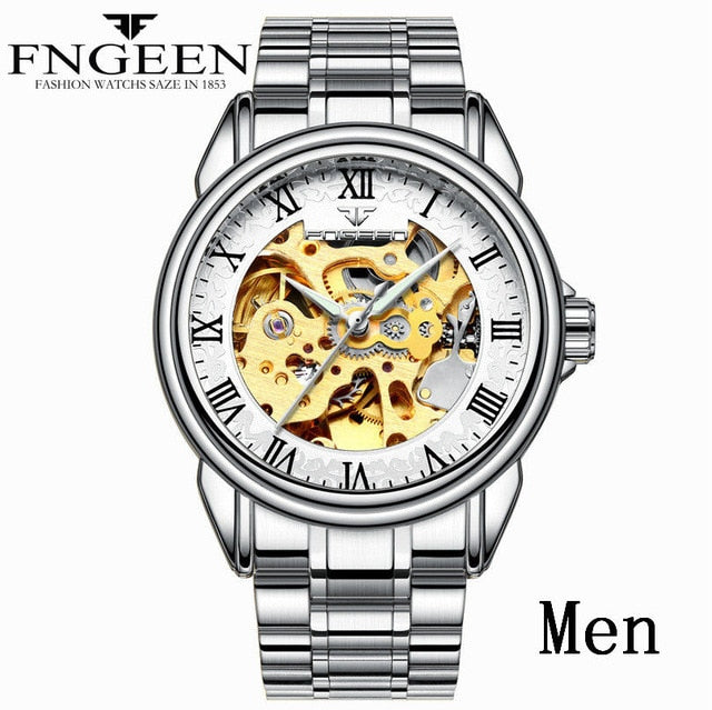 Couple Watches Top Brand Steel Mechanical Wrist Watch