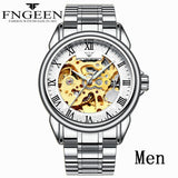 Couple Watches Top Brand Steel Mechanical Wrist Watch