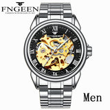 Couple Watches Top Brand Steel Mechanical Wrist Watch