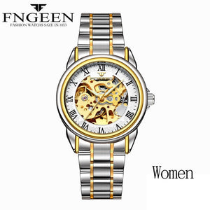 Couple Watches Top Brand Steel Mechanical Wrist Watch