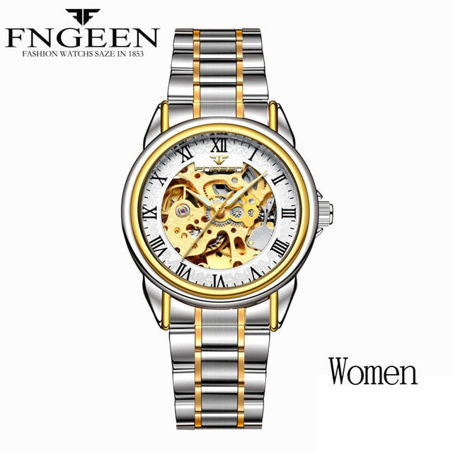 Couple Watches Top Brand Steel Mechanical Wrist Watch