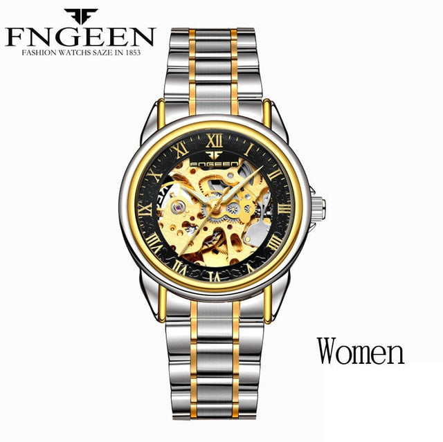 Couple Watches Top Brand Steel Mechanical Wrist Watch