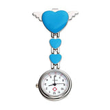 Womens Girls Heart Angle Wing Nurse Fob Clip On Brooch Hanging Pocket
