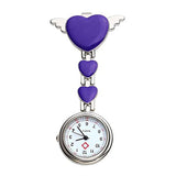 Womens Girls Heart Angle Wing Nurse Fob Clip On Brooch Hanging Pocket