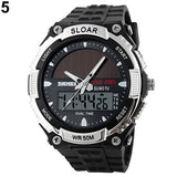 BLUELANS Sports Watch Solar Power Dual Time