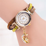 Superior Women Crystal Band Wave Bracelet Dial Quartz