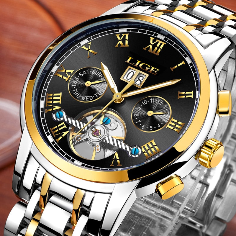 WISHDOIT LIGE-9810.13-S Top Luxury Brand Automatic Mechanical