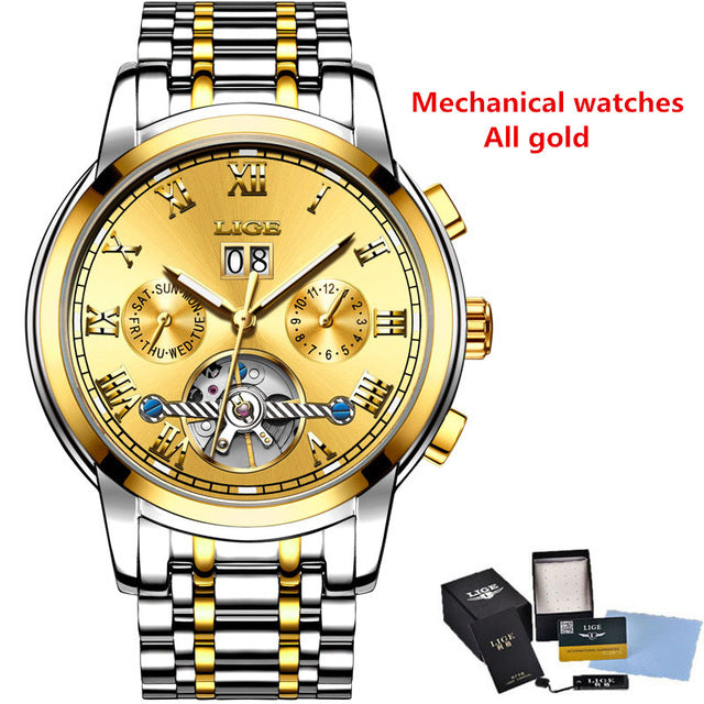 WISHDOIT LIGE-9810.13-S Top Luxury Brand Automatic Mechanical