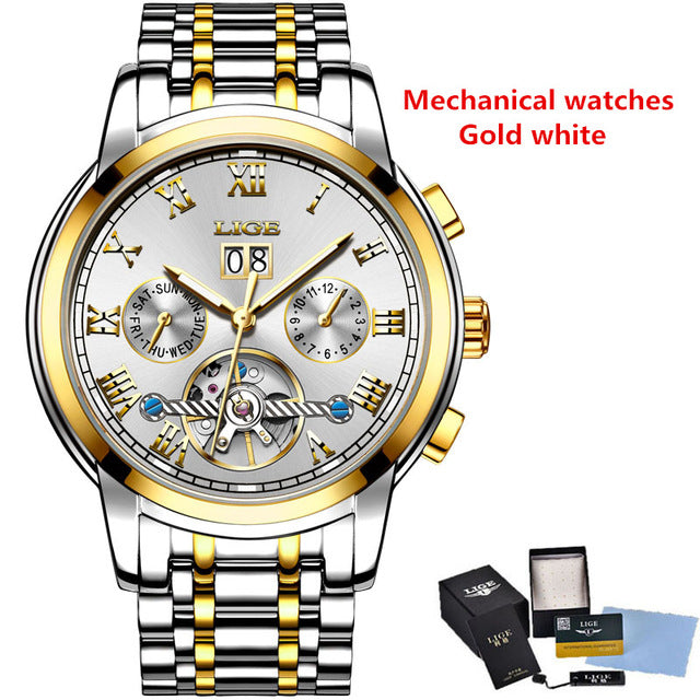 WISHDOIT LIGE-9810.13-S Top Luxury Brand Automatic Mechanical