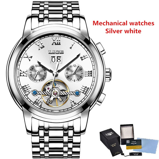 WISHDOIT LIGE-9810.13-S Top Luxury Brand Automatic Mechanical