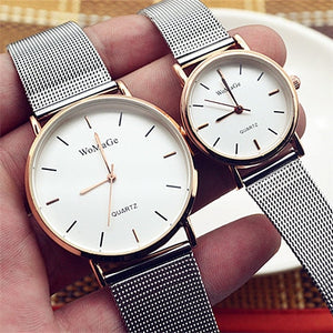 Fashion Womage Brand Man Woman Lovers Stainless Steel Strap