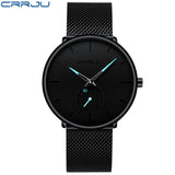 Crrju Fashion Mens Watches Top Brand Luxury Quartz Watch Men