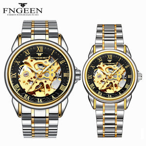 Couple Watches Top Brand Steel Mechanical Wrist Watch