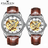 Couple Watches Top Brand Steel Mechanical Wrist Watch