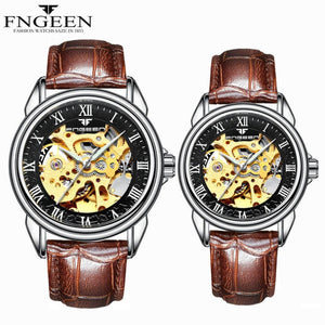 Couple Watches Top Brand Steel Mechanical Wrist Watch