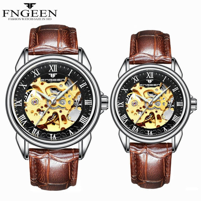 Couple Watches Top Brand Steel Mechanical Wrist Watch