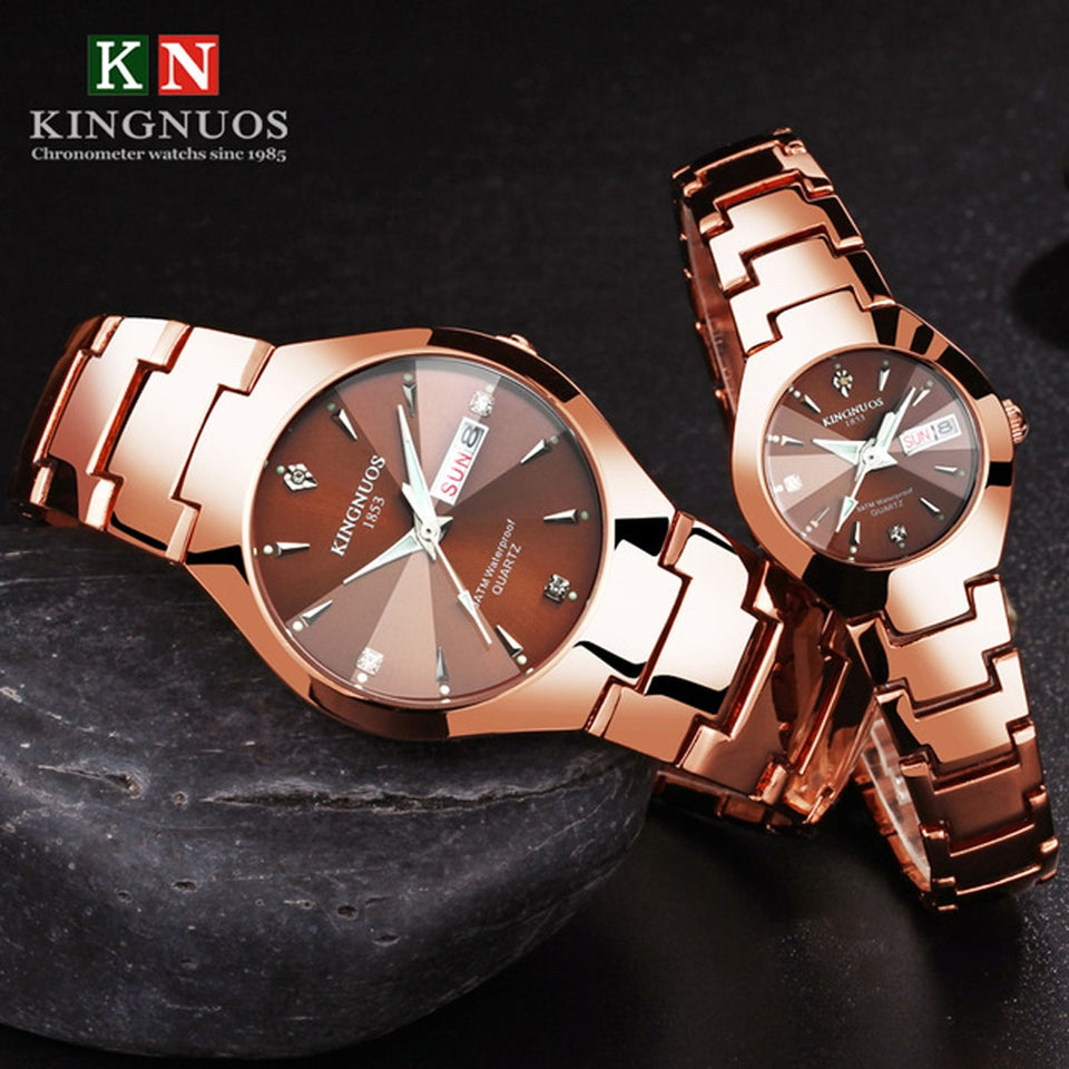 Lovers Watches Luxury Quartz Wrist Watch Hodinky Dual Calender