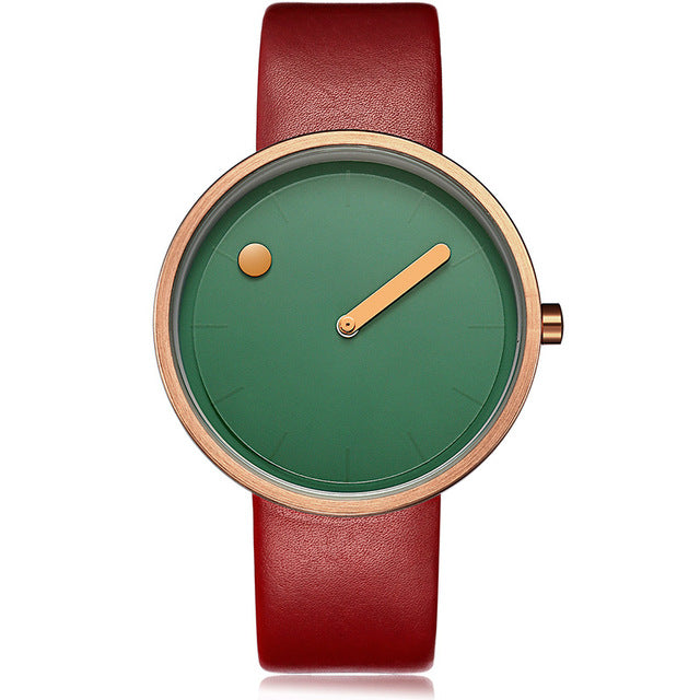 Top Creative Designer Brand Quartz Watch Men Leather