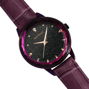 Luxury Crystal Star Sky Dial Purple Watch Women Quartz