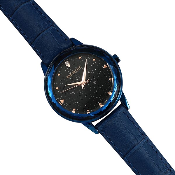 Luxury Crystal Star Sky Dial Purple Watch Women Quartz