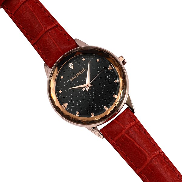 Luxury Crystal Star Sky Dial Purple Watch Women Quartz
