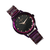 Luxury Crystal Star Sky Dial Purple Watch Women Quartz
