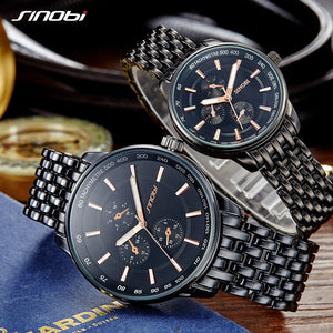 SINOBI Luxury Brand Watch Men Women Watches Stainless Steel