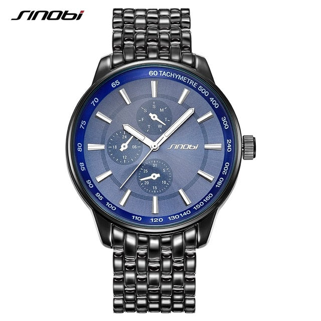 SINOBI Luxury Brand Watch Men Women Watches Stainless Steel