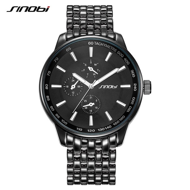 SINOBI Luxury Brand Watch Men Women Watches Stainless Steel