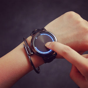 New Led Touch Watches Fashion casual creative leather watch