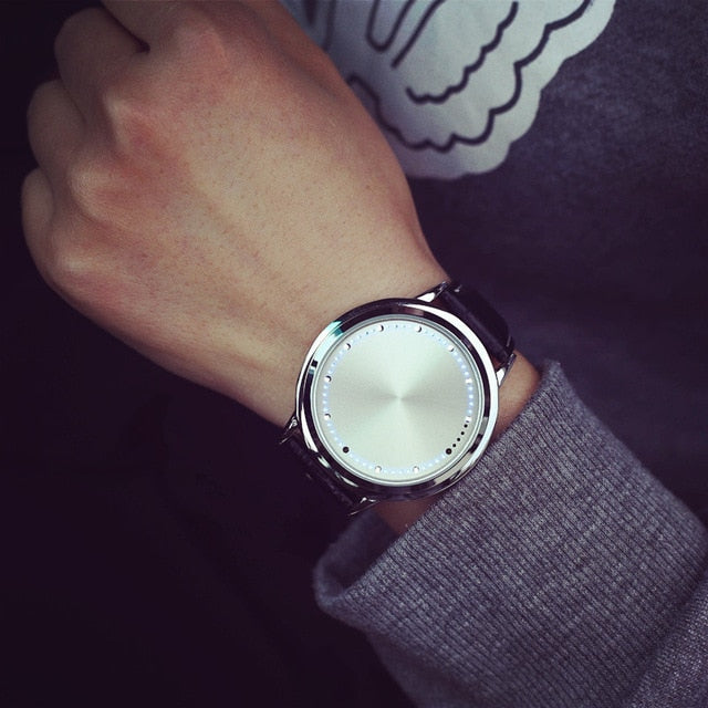 New Led Touch Watches Fashion casual creative leather watch