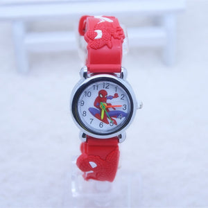 Hbibi 3D Spiderman Children's Watches For Boys Girls Clock Kids