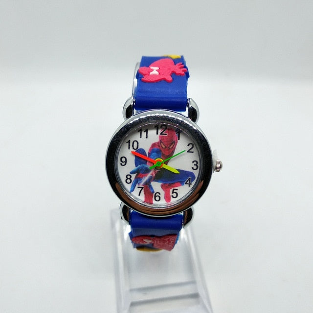 Hbibi 3D Spiderman Children's Watches For Boys Girls Clock Kids