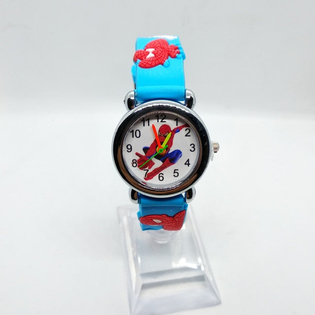 Hbibi 3D Spiderman Children's Watches For Boys Girls Clock Kids