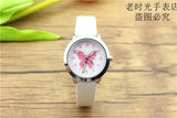 Nazeyt kids cartoon watch girls lovely butterfly dial luminous hands crystal