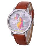 Hot style children's cartoon unicorn design bracelet watch lady belt watch