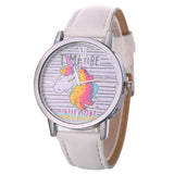 Hot style children's cartoon unicorn design bracelet watch lady belt watch