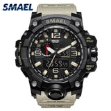 SMAEL Men Wrist Watch Sport Dual Display Analog Electronic