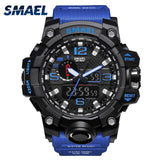 SMAEL Men Wrist Watch Sport Dual Display Analog Electronic