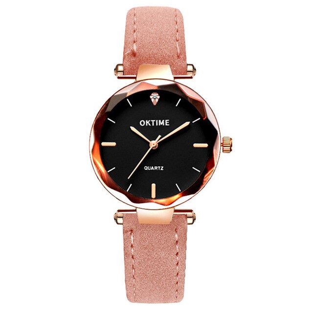 Retro Starry Sky Design Leather Band Analog Alloy Quartz