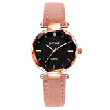 Retro Starry Sky Design Leather Band Analog Alloy Quartz