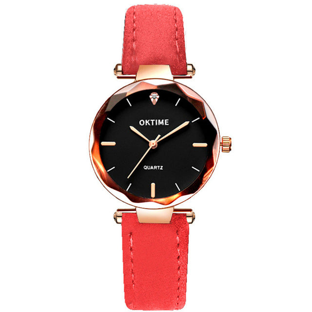 Retro Starry Sky Design Leather Band Analog Alloy Quartz
